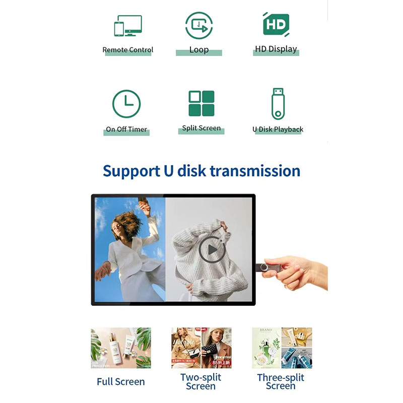 21.5 Inch Indoor LCD Digital Signage and Display advertising Media Player (8)