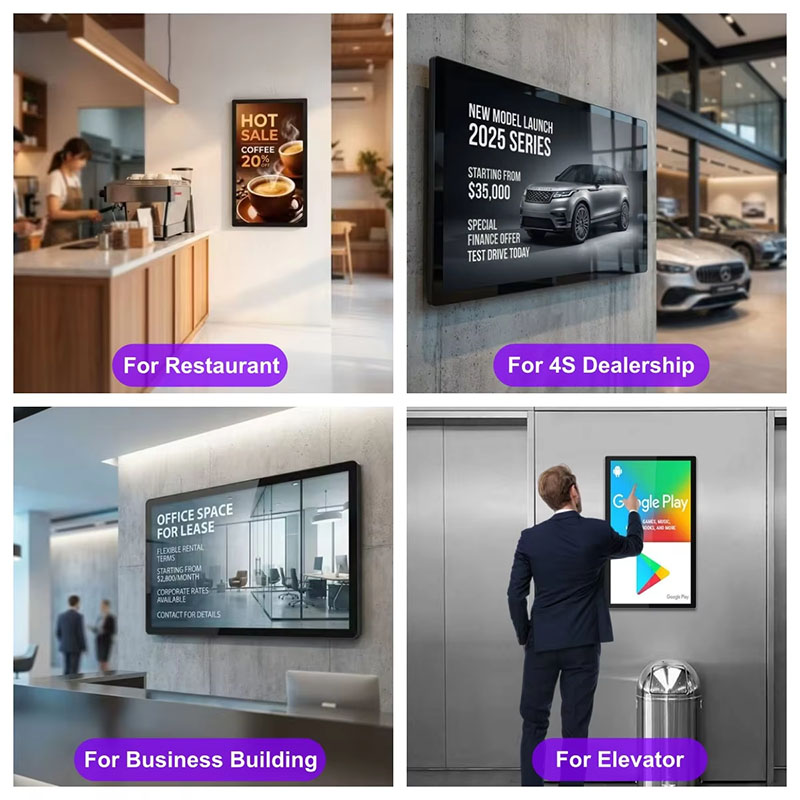 24 Inch Wall Mounted Android Advertising Signage (9)