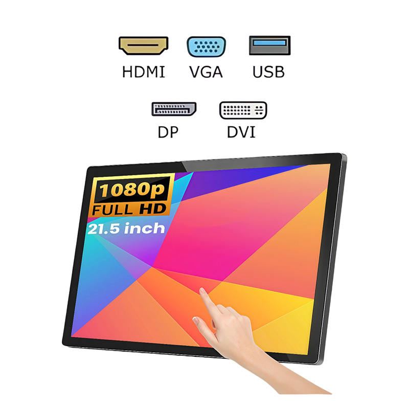HD 21.5 Inch Touch Monitor Display Panel USB VGA DP HDMI LCD Board HDMI VGA DP