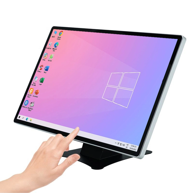 24 Inch Desktop Stand Style Windows 1011 All-in-One Touchscreen Monitor Capacitive Touch Digital Signage Industrial IPS Panel-1