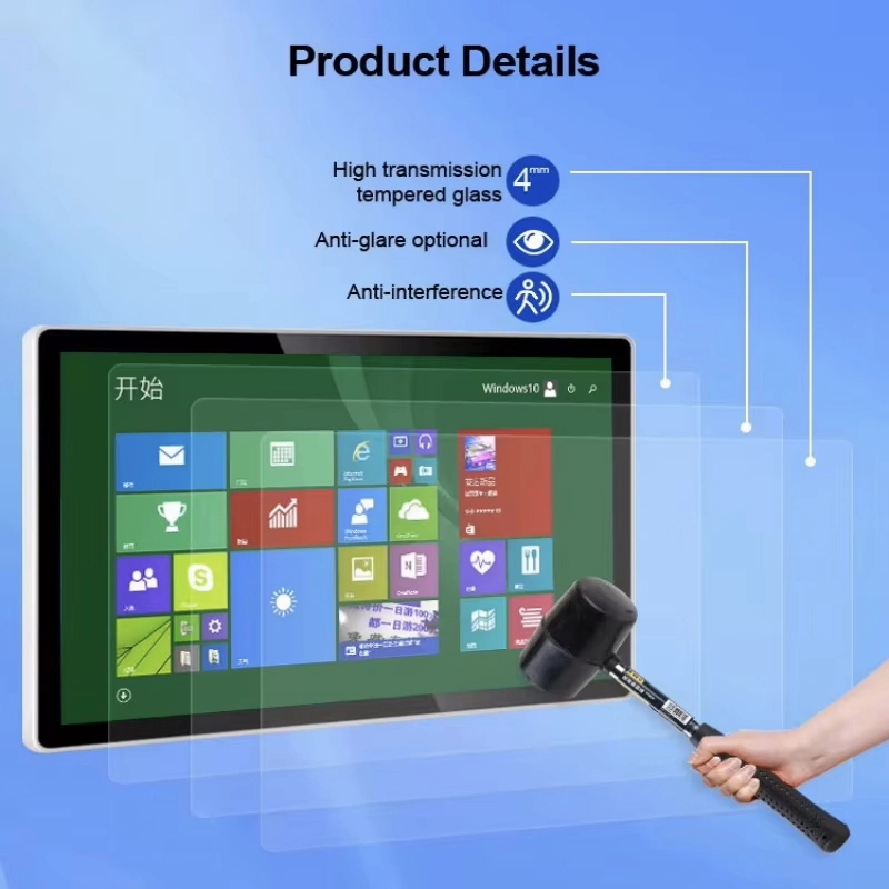 24 Inch Desktop Stand Style Windows 1011 All-in-One Touchscreen Monitor Capacitive Touch Digital Signage Industrial IPS Panel-6