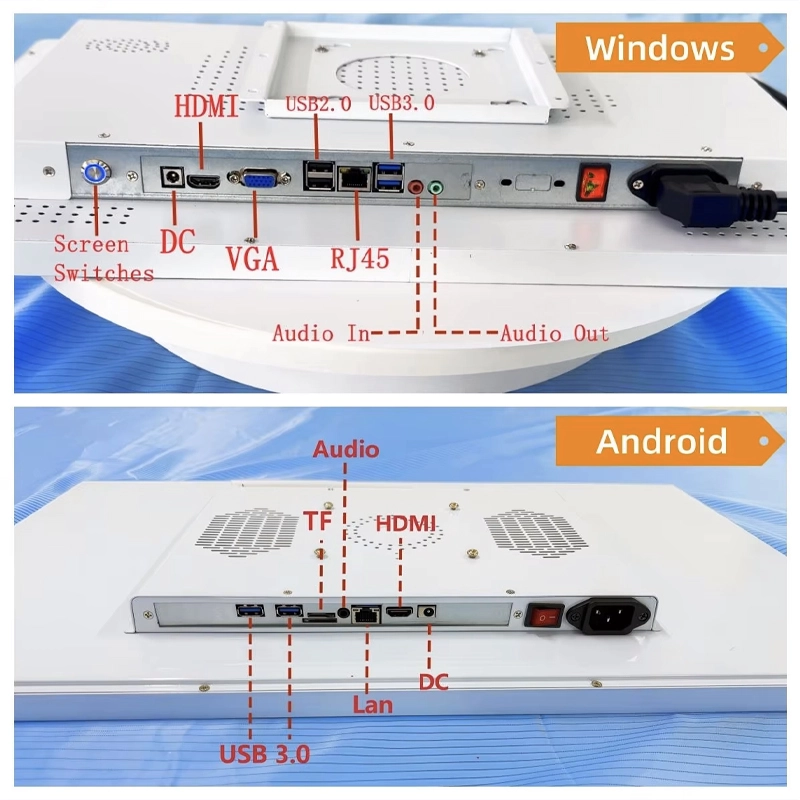 24 Inch Desktop Stand Style Windows 1011 All-in-One Touchscreen Monitor Capacitive Touch Digital Signage Industrial IPS Panel-8