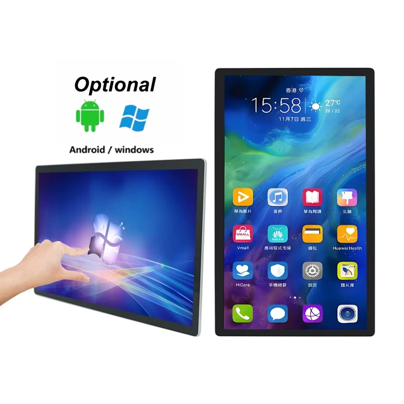 Allin-One PC 27 Inch Capacitive Touch Screen AndroidWindows OS Smart Display 4GCamera for Shopping Mall Wall Mount LCD-1
