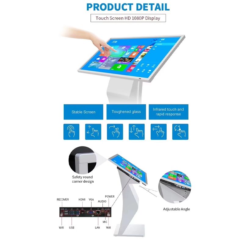 Android Windows Interactive 15.6-27 Inch All-In-One Touch Screen Kiosk for Retail Stores-4