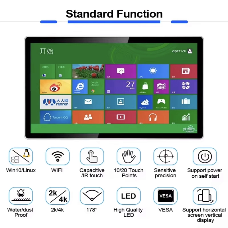 G+G Touchscreen Windows OS All in One Touch Panel Gen 46810111213th 3i5i7 8+256GB 16+512GB Optional-6