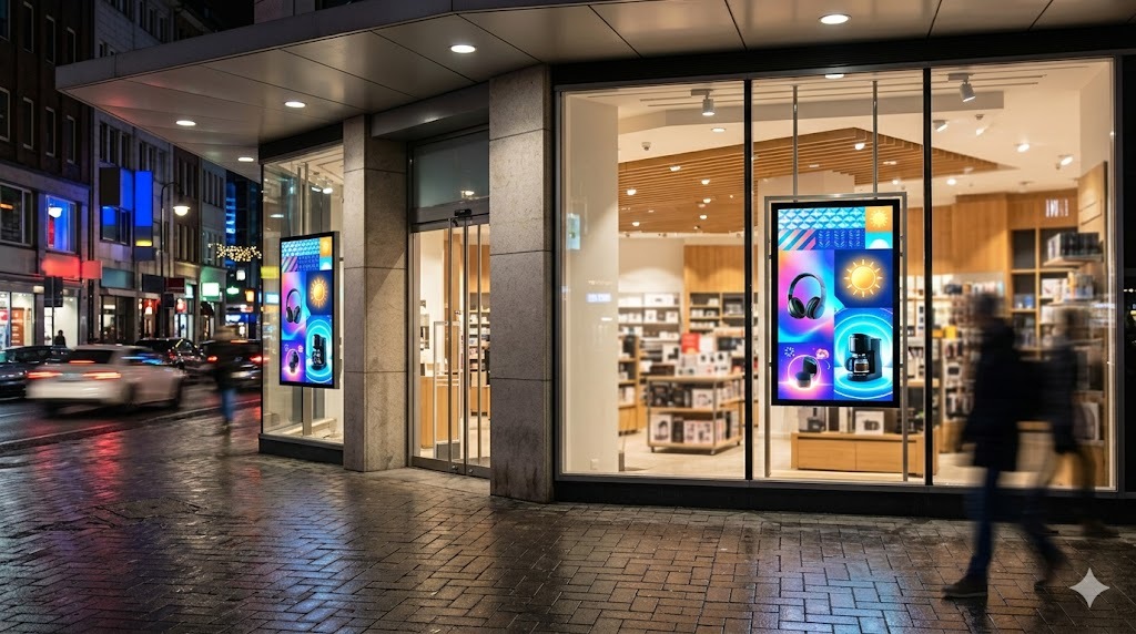 LCD digital signage proves useful for chain stores as the messages displayed on it will be the same across all its stores.