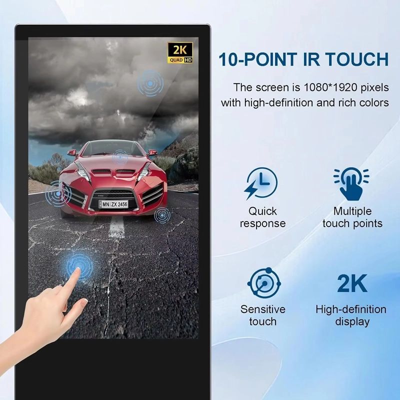 4K LCD Touch Screen Floor Standing Media Player Custom for Advertising-13