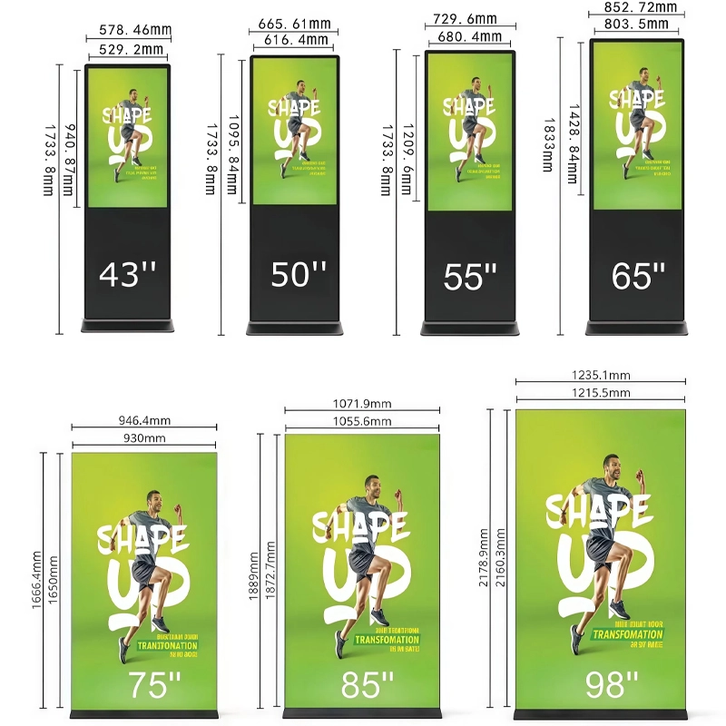 4K LCD Touch Screen Floor Standing Media Player Custom for Advertising-4