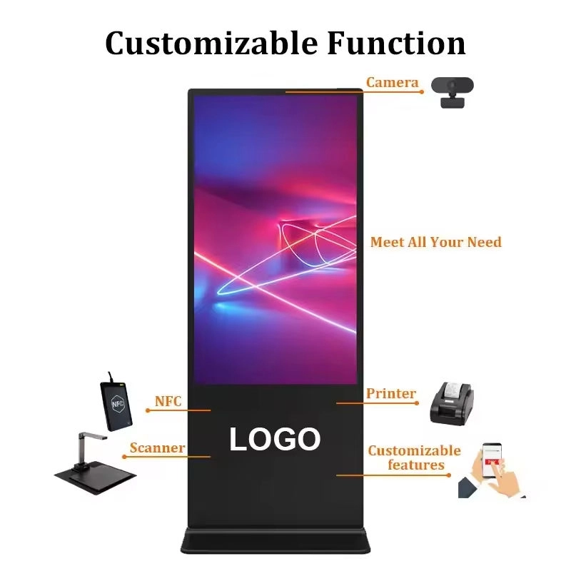 4K LCD Touch Screen Floor Standing Media Player Custom for Advertising-5