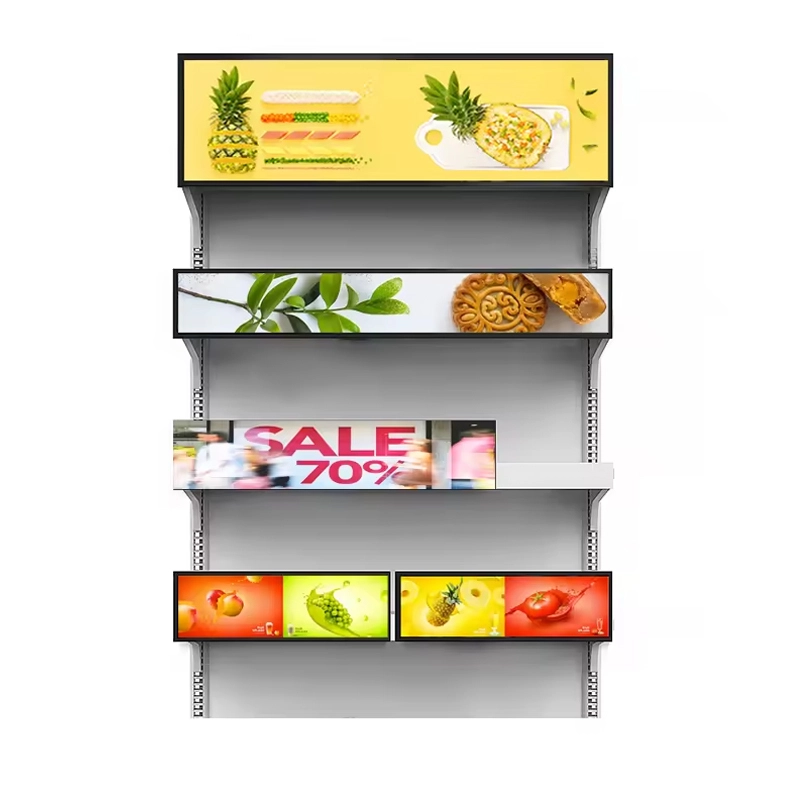 Custom Size 38.5 Inch LCD Panel Stretched Bar Display High Brightness Android OS WiFi Remote Update for Bus Subway Supermarket-2
