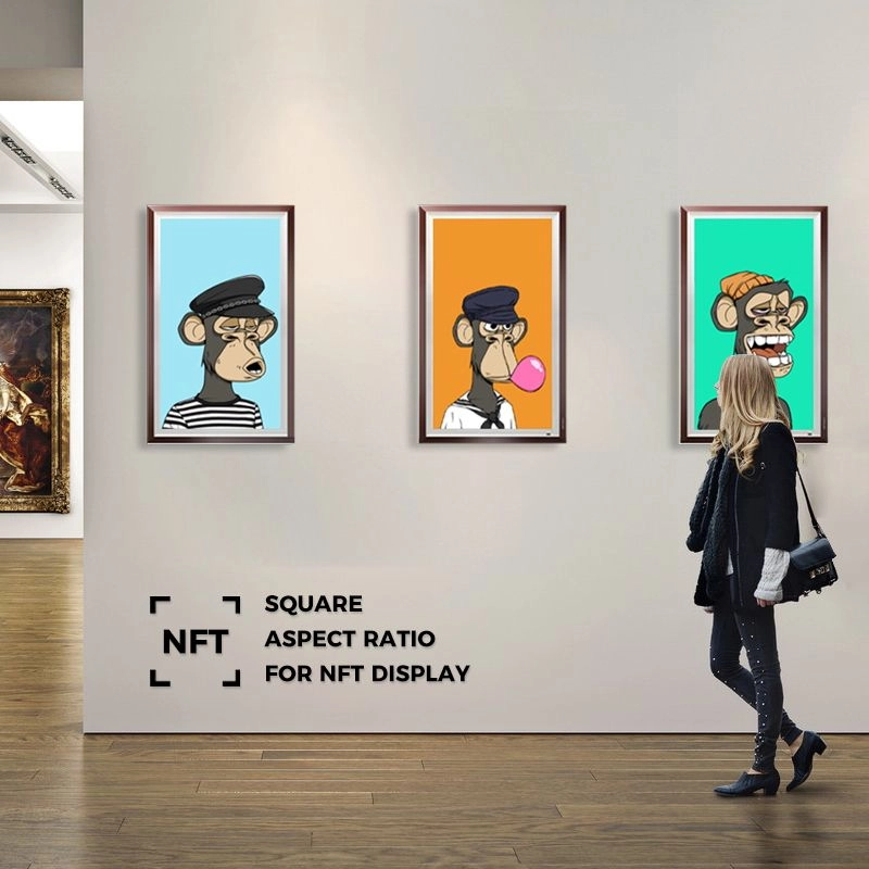 Wifi CMS Software 100% Wooden Art Frame LCD 4K FHD-1