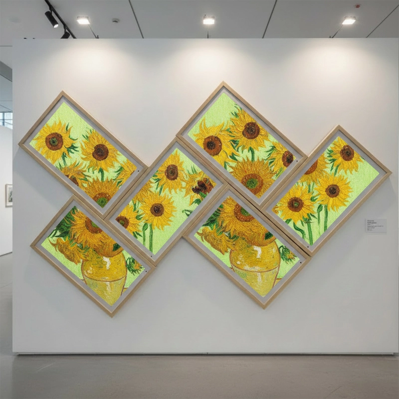 Wooden Large Size Digital Photo Frame 4K HD NFT Display For Gallary-2